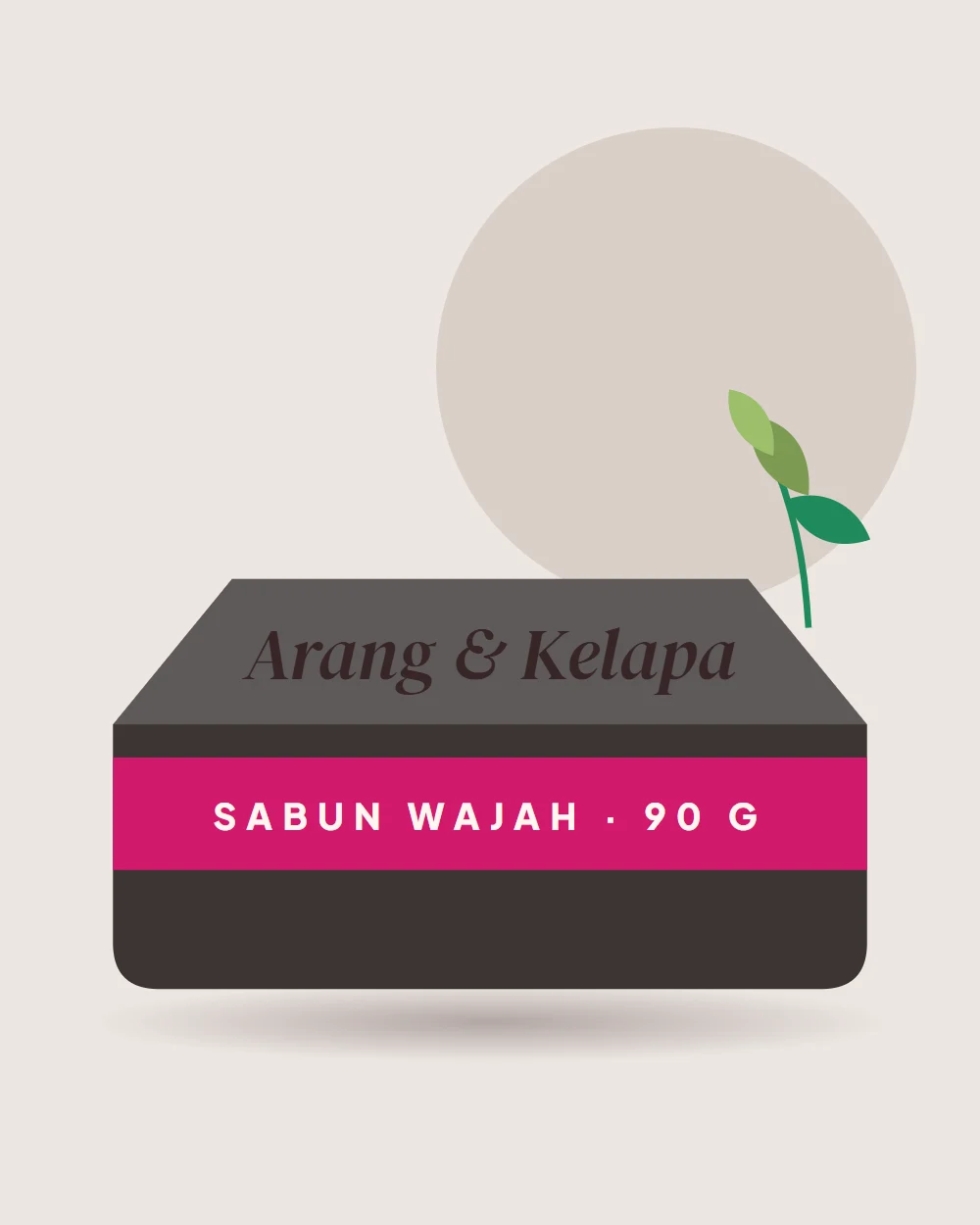 Sabun Wajah Arang & Kelapa — foto 1